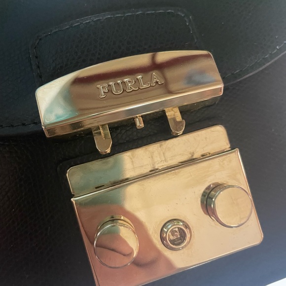 Furla Metropolis Mini Cross-body Bag | textured leather gold-tone chain strap - Picture 3 of 13